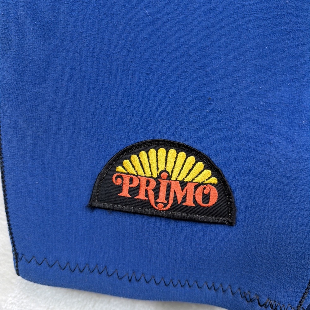 Vintage Primo Shorty Wetsuit Blue Neoprene Front‎ Zip Surf Dive Springsuit - Picture 2 of 12